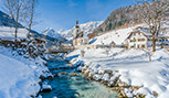 Paysage hivernal dans les Alpes